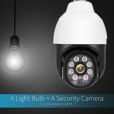 Lampa LED 360 stopni E27 Kamera PTZ IP w pełnym kolorze 1080P Kamera z żarówką WiFi
