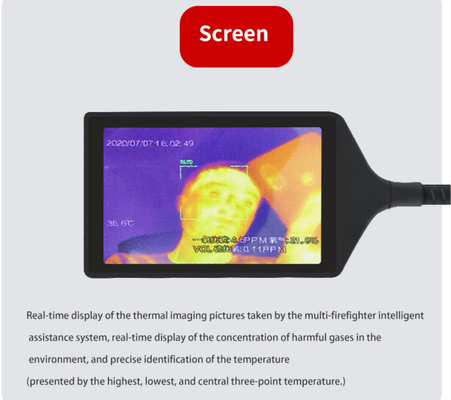 strażak montowany na hełmie kamera wideo IP66 10 metrów widoczny system operacyjny Android 8.1