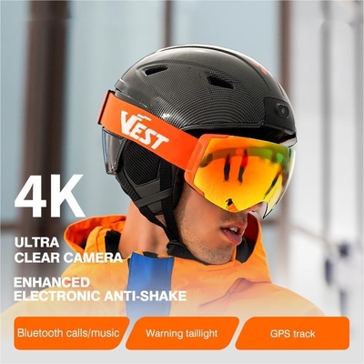 4K wysokiej rozdzielczości kamera kasku narciarskiego anty-shake Bluetooth