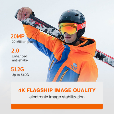 4K wysokiej rozdzielczości kamera kasku narciarskiego anty-shake Bluetooth