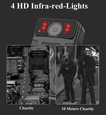Sztuczna inteligencja Rozpoznawanie twarzy Kamery ciała policji 2 Way Talk Night Vision System Android