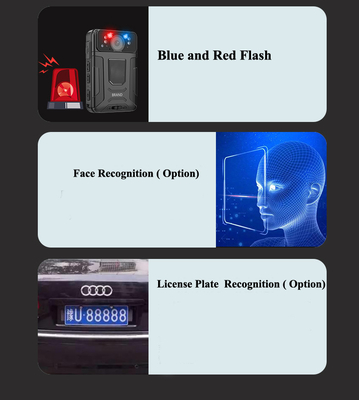 4G LTE AI Rozpoznawanie twarzy bodycam Kamera ludzka Alarm SOS 2 Way Talk