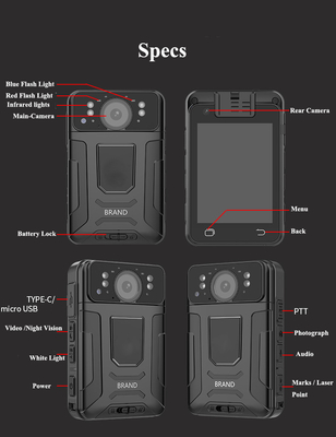 4G wodoodporne IP67 Kamery noszone przez policję z namiestnikiem GPS 1080p Mini Camera