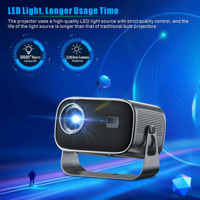 BT 5.0 Bluetooth Mini Portable Projector With Multi Angle Adjustment Keystone Correction And LED Light Source Display Chip (Mini projektor przenośny Bluetooth z wielokątną regulacją kąta, korekcją kluczową i wyświetlaczem źródła światła LED)