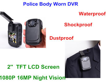 Rejestrator DVR 1080P Zatwierdzony przez FCC, zużyta na ciele kamera wideo 32G TF Card