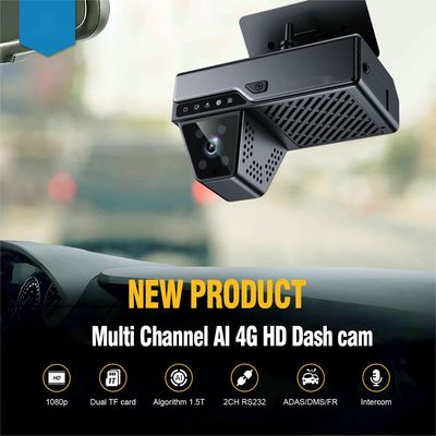 Rozpoznanie twarzy 4G AI Dashcam ADAS DSM SOS GPS Advanced Driving Assistance System z kompresją wideo H.264/H.265