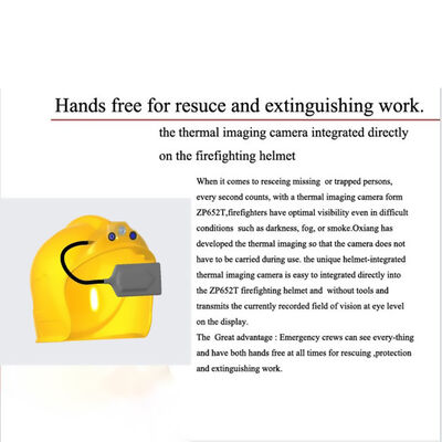 Wykrywanie termiczne ogień hardhat kask kamera podczerwień