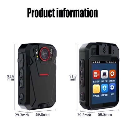 4G Wifi Bodycam System Android 2,4 cali Ekran dotykowy ONVIF RSTP