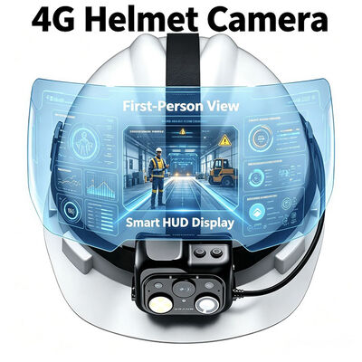 4G WiFi Onvif Rtsp Live Video Helmet Camera Lampa LED z VMS