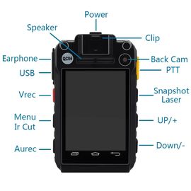 Policja 4G Android powinna nosić kieszonkowy aparat wideo noktowizor dla cywilów