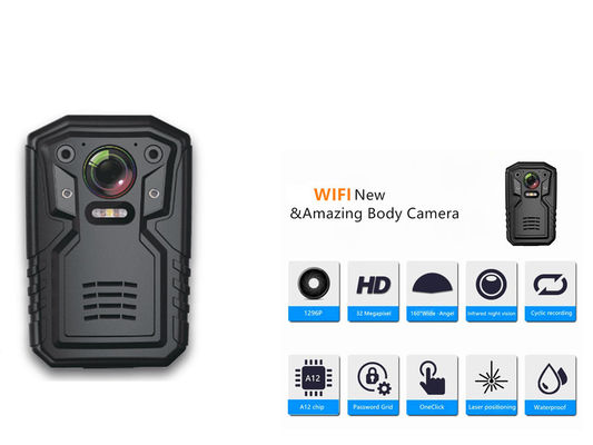 1080P HD Personal Body Camera 2,0-calowy wyświetlacz LCD Wbudowany akumulator 32 GB / 5000 Mah