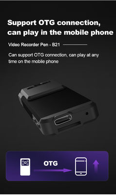 256 GB pamięci 1050 MAh Police Body Camera IP67 Night Vision