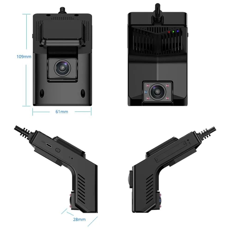 Definicja 4G WiFi GPS Night Vision Dash Camera z rejestracją pętli i monitorem parkowania