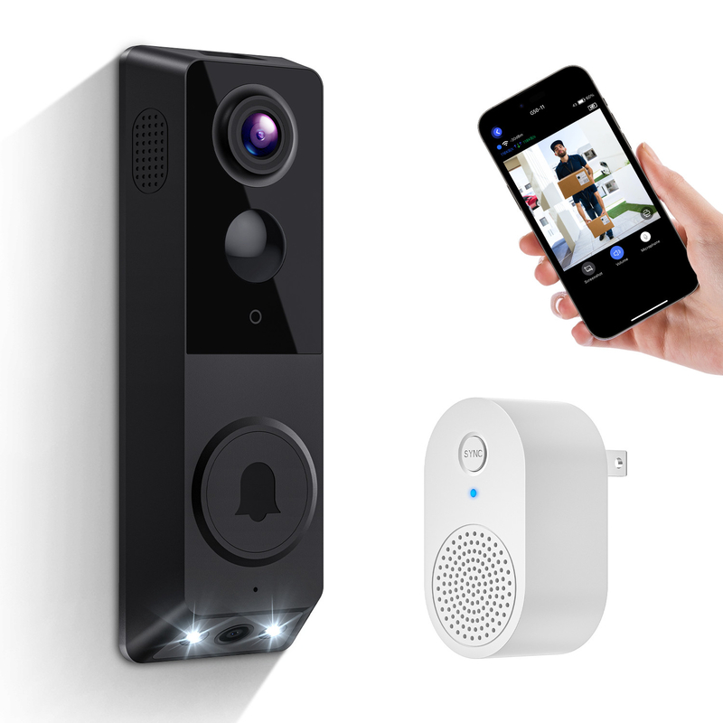 Nocne widzenie Podwójny aparat dzwonek dwukierunkowa komunikacja audio zaawansowana inteligencja sztuczna rozpoznawanie człowieka