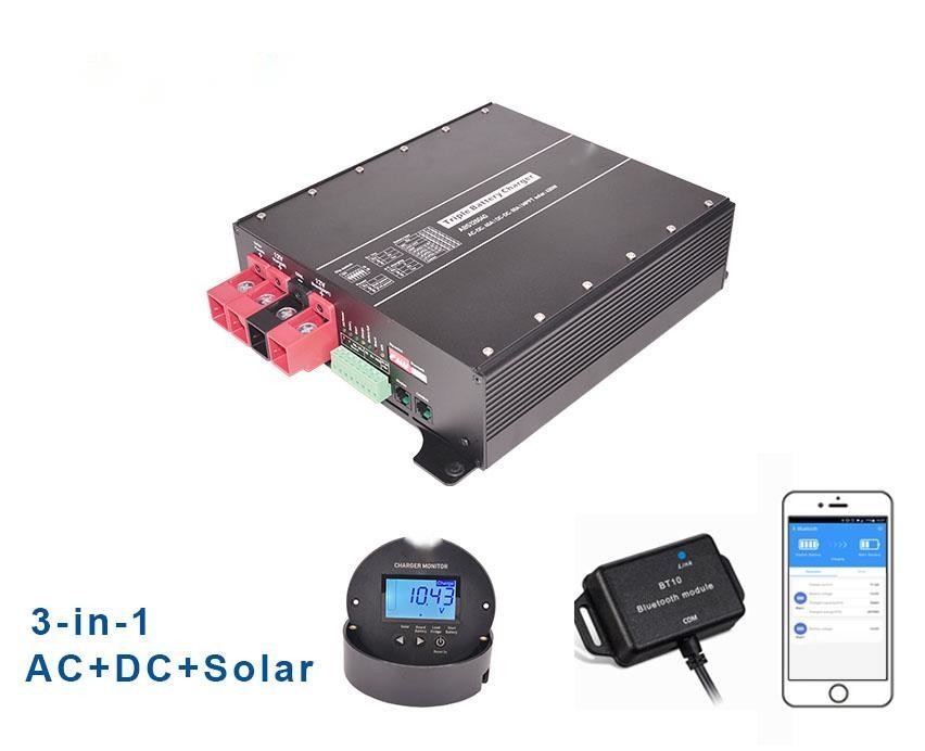 12V 30A MPPT słoneczny 250W 12V 20A inteligentna ładowarka akumulatora dla RV Max Current 12A Akcesoria Monitor MT-2 Sensor temperatury
