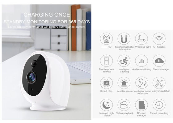 Hi3518E SoC Czujnik PIR 3IR Diody LED Kamera bezpieczeństwa Wi-Fi 3400mA